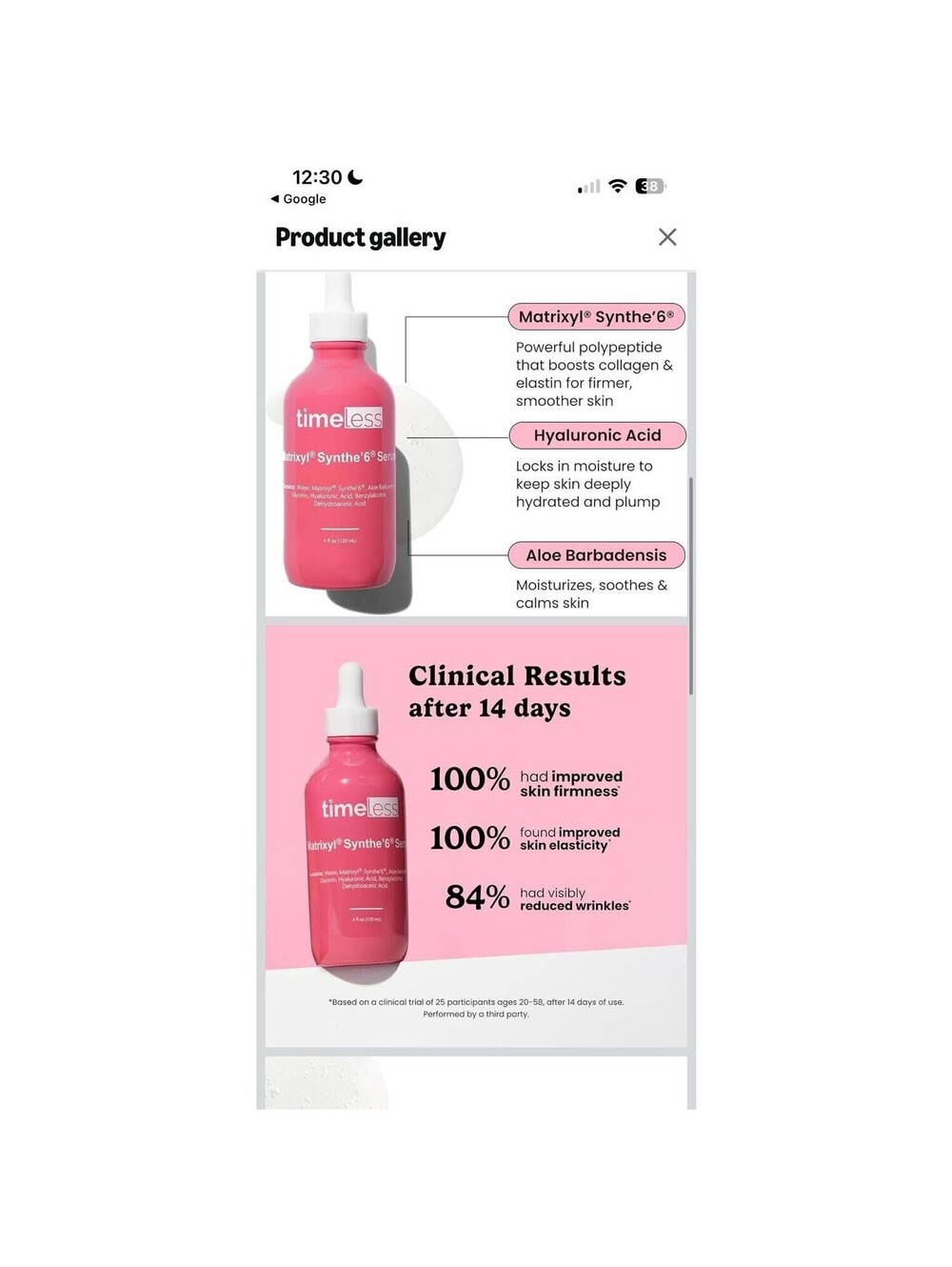 Timeless Skin Care Matrixyl Synthe’6 Serum - Face Serum